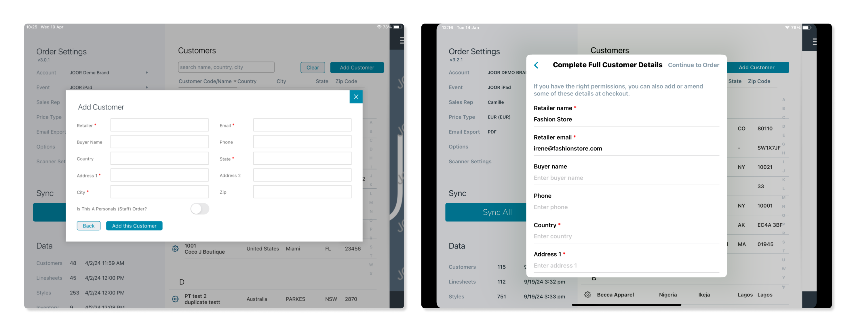 New Customer Form